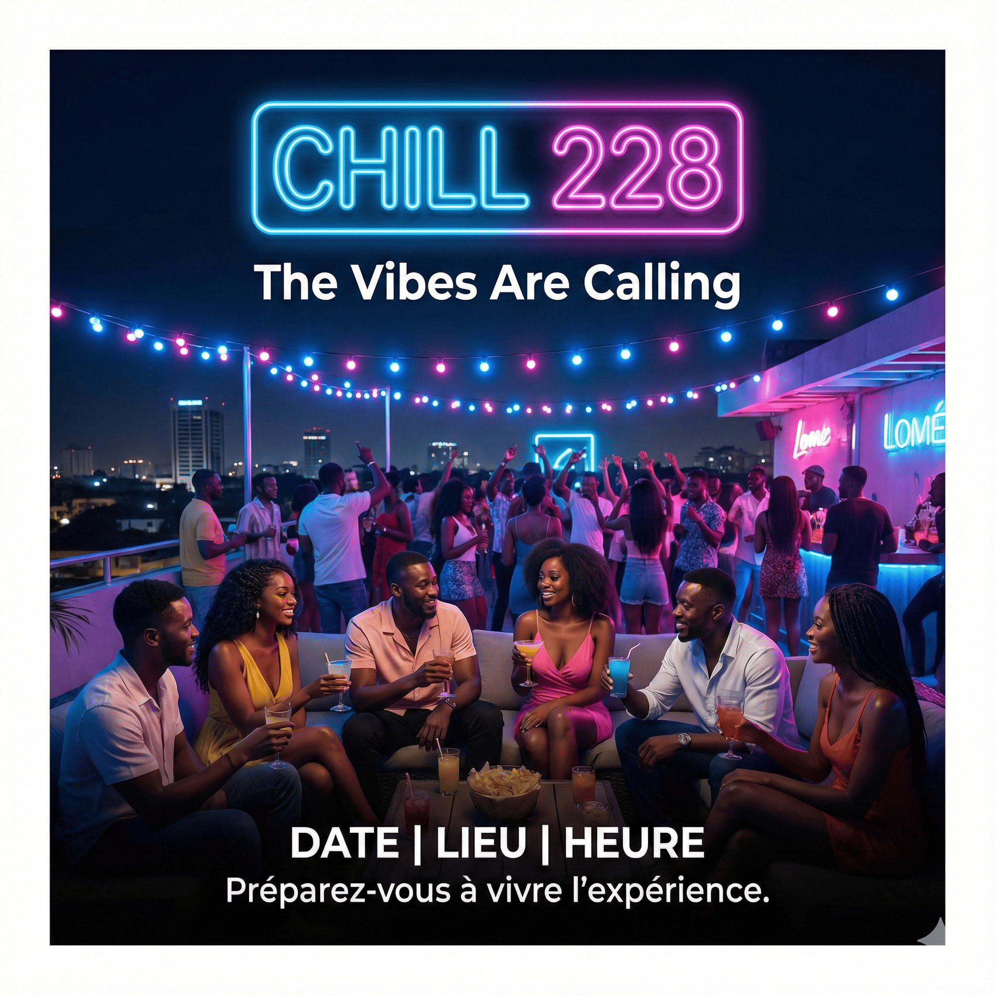 CHILL 228… Come feel the vibe.